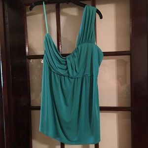 Green One Shoulder Top